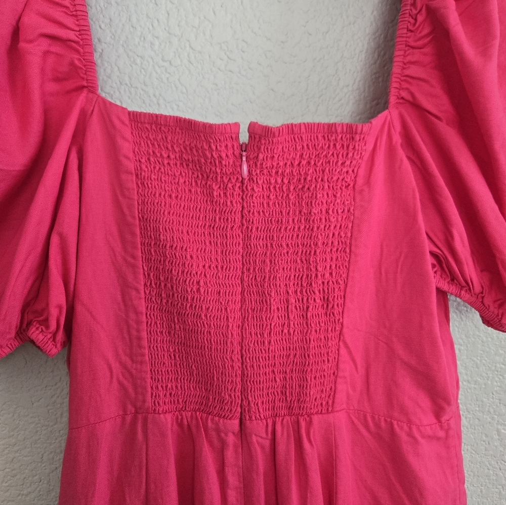 & Other Stories | Fitted Asymmetric Puff Sleeve Dress - Picture 8 of 8